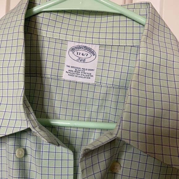 Brooks Brothers mint green button down 17 6/7 - Picture 4 of 7